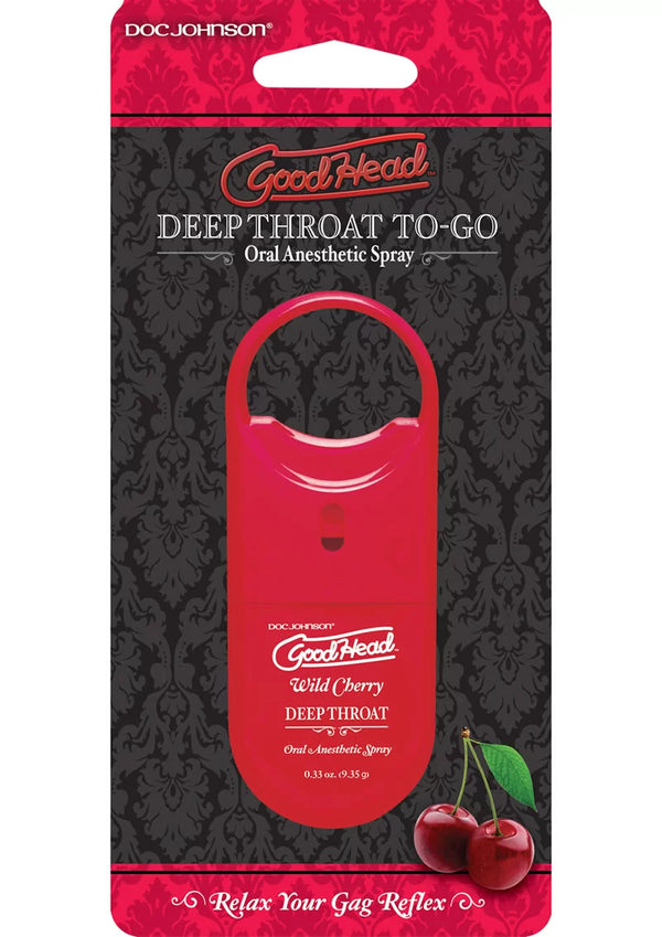 Goodhead Deep Throat To Go Oral Anesthetic Spray Cherry .33 Ounce