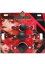 Master Series Crimson Tied Triad Interchangeable Silicone Ball Gag 3 Assorted Sizes