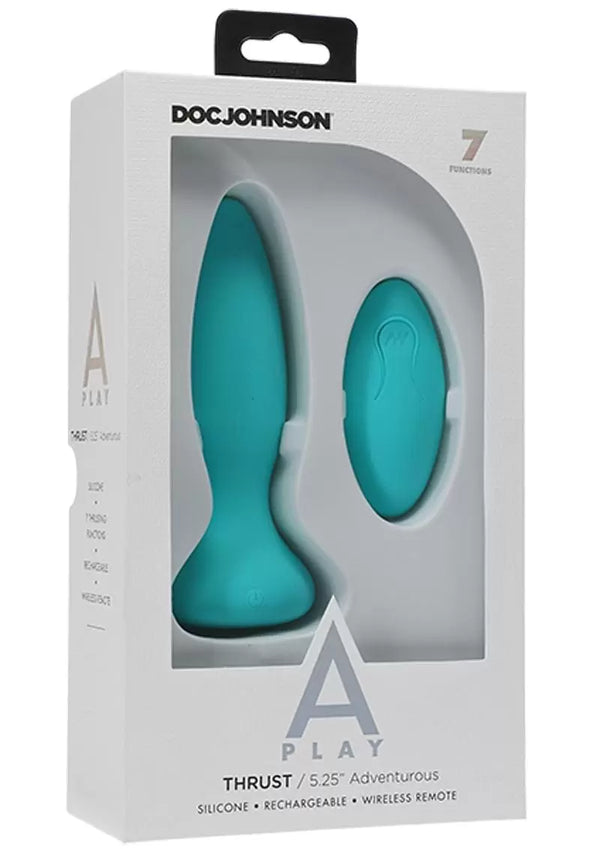 A-play Thrust Advent Plug W/remote Teal