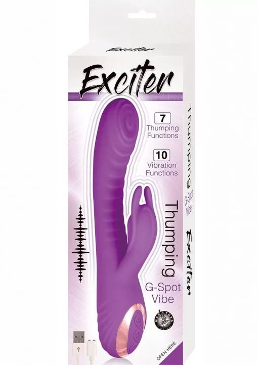 Exciter Thumping G-Spot Vibe Rechargeable Rabbit – Purple