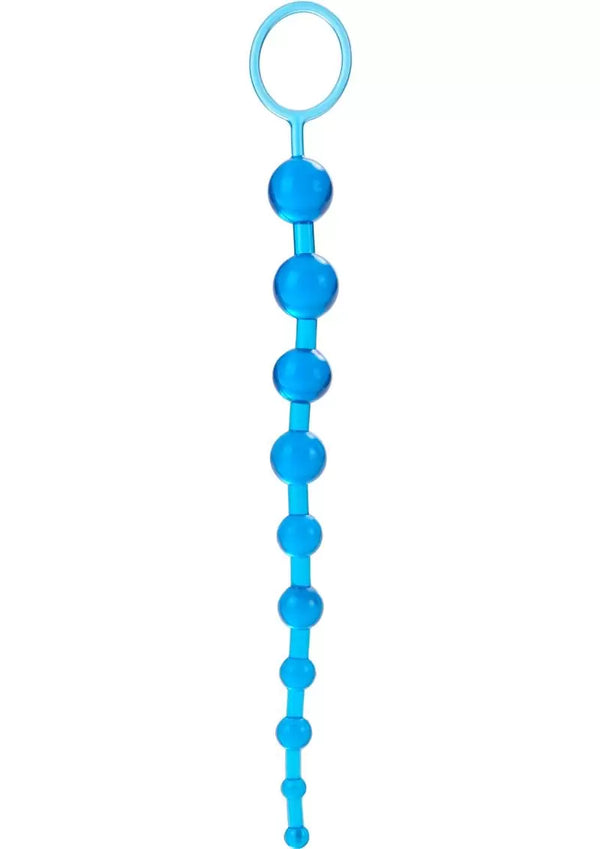 X10 Beads Graduated Anal Beads 11 Inch - Blue