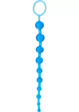 X10 Beads Graduated Anal Beads 11 Inch - Blue