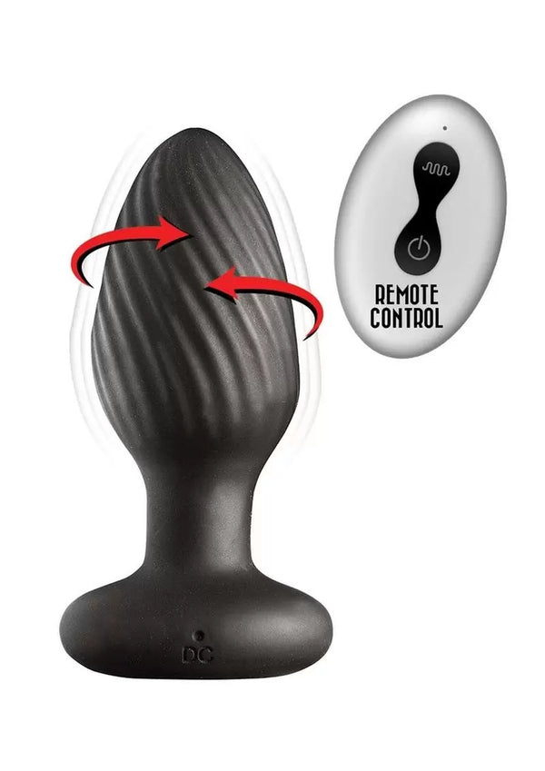 Remote Vibrating and Rotating Rechargeable Silicone Anal Plug