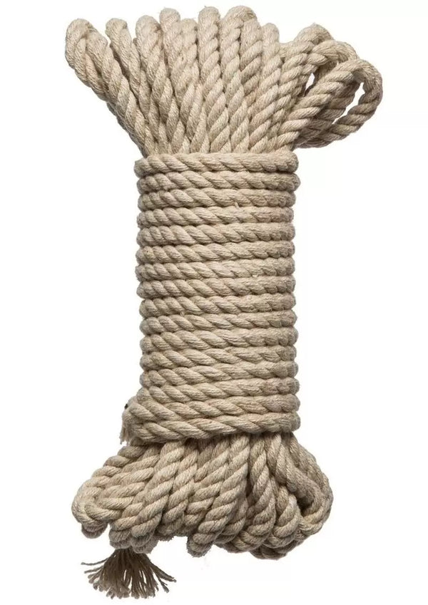 Merci Hogtied Bind and Tie 6mm Hemp Bondage Rope 30ft – Tan