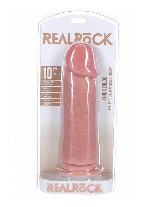 RealRock Ultra Realistic Skin Extra Thick No Balls 10in – Vanilla