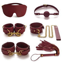 Real Leather Bondage Kit Cherry