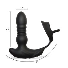 Thrusting Vibrator With Cock And Ball Ring And Remote Control