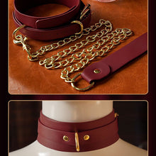 Real Leather Bondage Kit Cherry