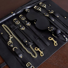 Real Leather Bondage Kit Black