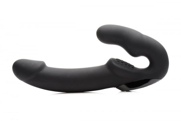 Urge Silicone Strapless Strap On With Remote Black