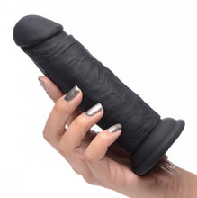 Power Player 28x Vibrating Silicone Dildo With Remote - Black