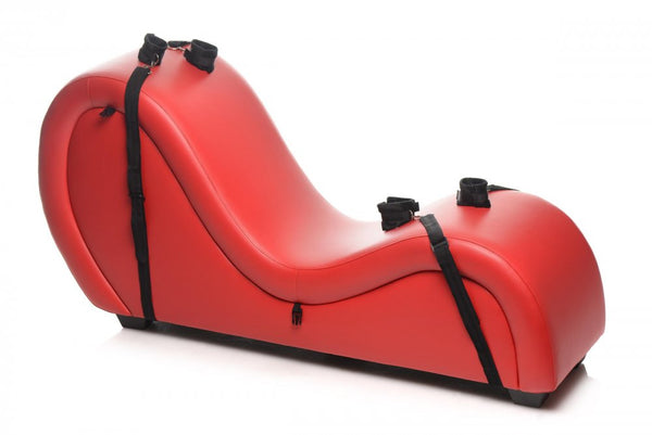 Kinky Couch Sex Chaise Lounge With Love Pillows - Red