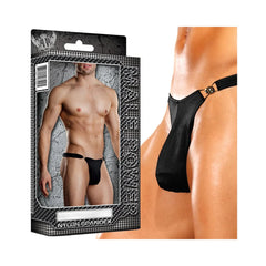 Male Power Clip Thong S/M Black Underwear