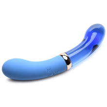 Prisms Vibra-Glass 10X Bleu Dual End G-Spot Rechargeable Silicone/Glass Vibrating Dildo – Teal