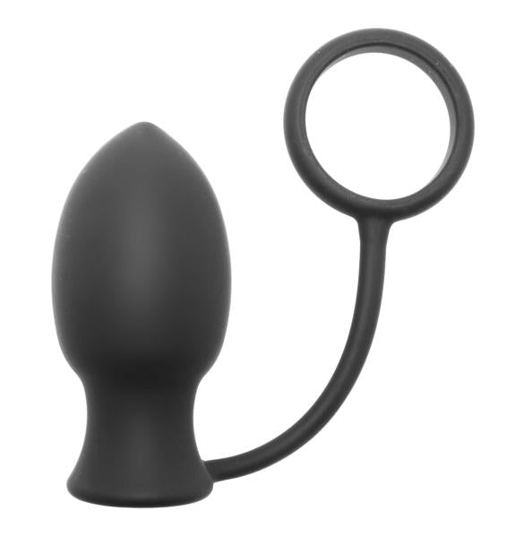 Bomber Vibrating Silicone Anal Plug With Cock Ring