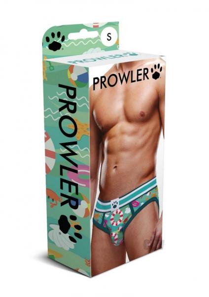 Prowler Beach Open Brief Lg Aqua