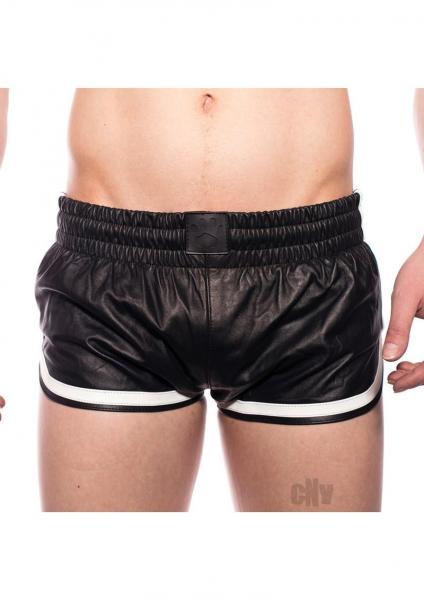 Prowler Red Leather Sport Shorts Wht Lg