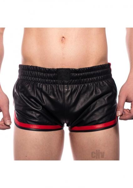 Prowler Red Leather Sport Shorts Red Md