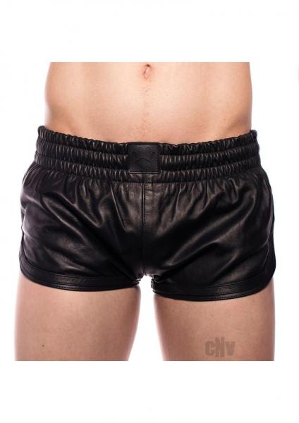 Prowler Red Leather Sport Shorts Blk Xs