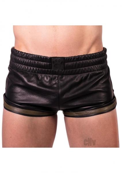 Prowler Red Leather Sport Shorts Grn Xs