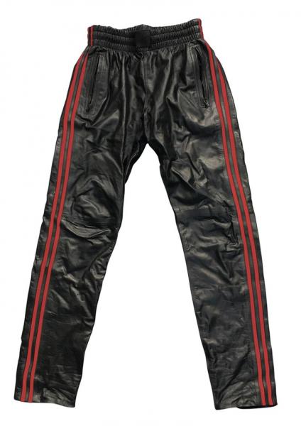 Prowler Red Leather Joggers Red Sm