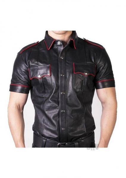 Prowler Red Slim Police Shirt Blk/rd Md