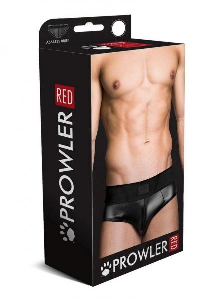 Prowler Red Wetlook Assless Brief Blk Lg