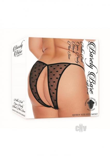 Barely B Polka Dot Open Panty Ps Blk