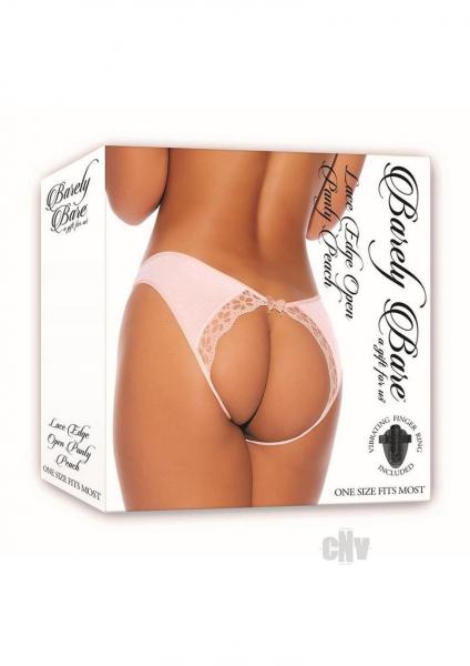 Barely B Lace Edge Open Panty Peach