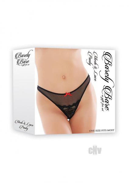 Mesh And Lace Panty Black