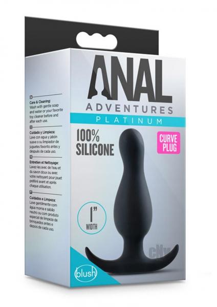 Anal Adv Platinum Curve Plug Black