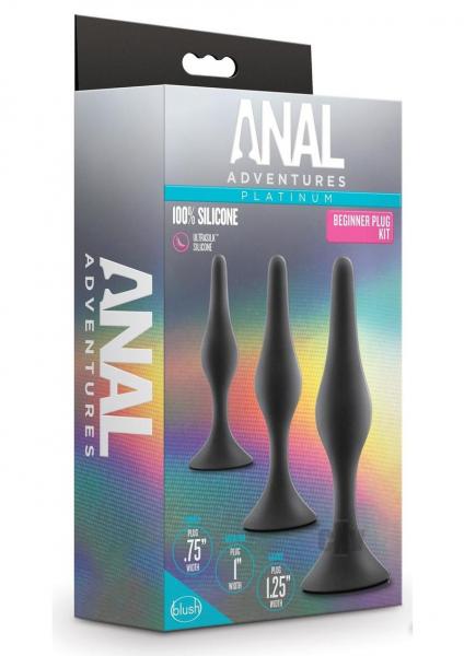 Anal Adv Platinum Silicon Begin Plug Kit