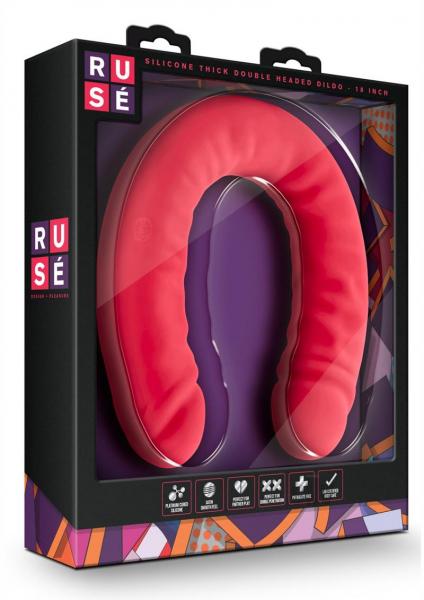 Ruse Silicone Dbl Head Dildo Cerise