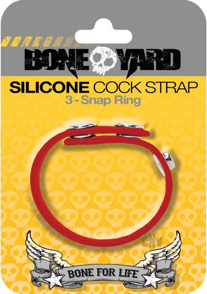 Boneyard Silicone Cock Strap Red