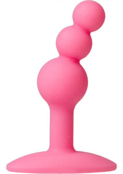 Platinum Silicone The Minis Bubble Butt Plug Pink Medium