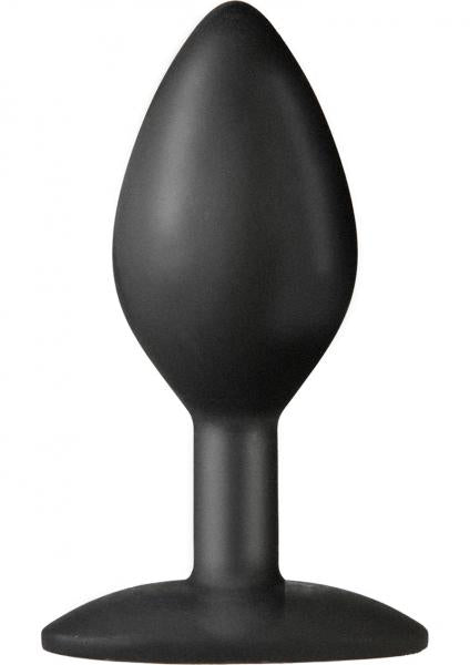 Platinum Silicone The Minis Spade Butt Plug Black Medium