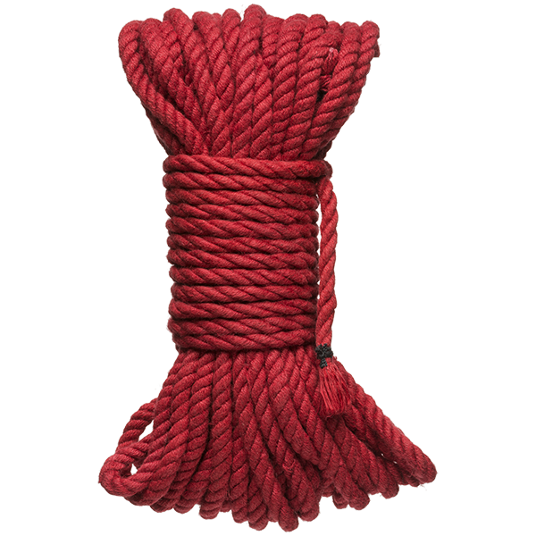 Kink Hogtied Bind & Tie Hemp Bondage Rope 50ft Red