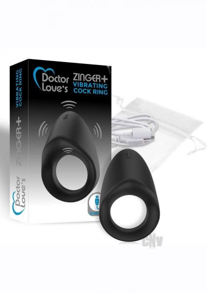 Doctor Love Zinger+recharge Cockring Blk