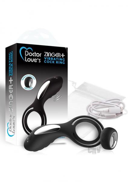 Doctor Love Zinger+ Remote Cock Ring Black