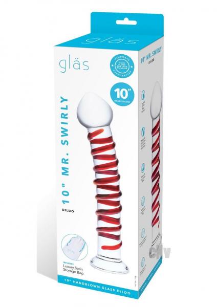 Mr Swirly Dildo 10 Clr/red