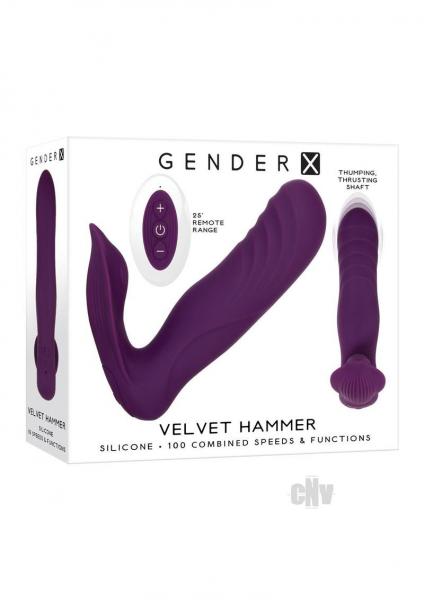 Gender X Velvet Hammer Rechargeable Silicone Wearable Vibrator – Purple