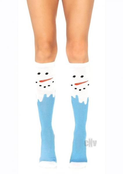 Snow Man Knee High Socks Os Multicolor