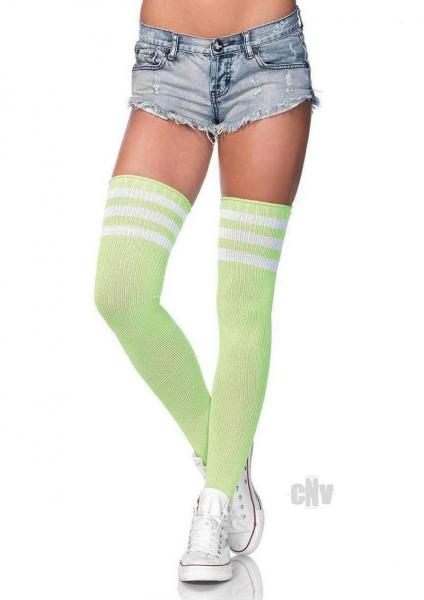 Athlete Thigh Hi 3 Stripe Os Green