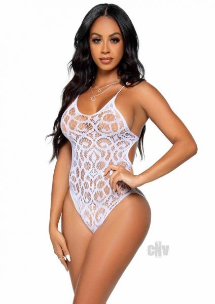 Seamless Scroll Strappy Back Os Wht