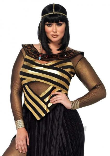 Nile Queen Dress 3pc 3x/4x Blk/gld