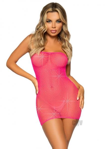 Crystalize Net Convert Tube Dress Os Pnk