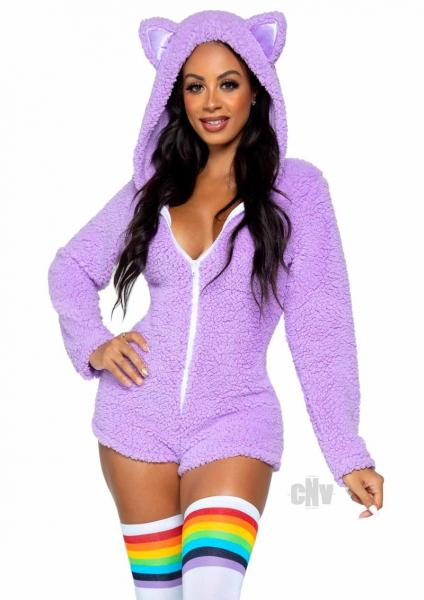 Cuddle Kitty Romper Small Lavender