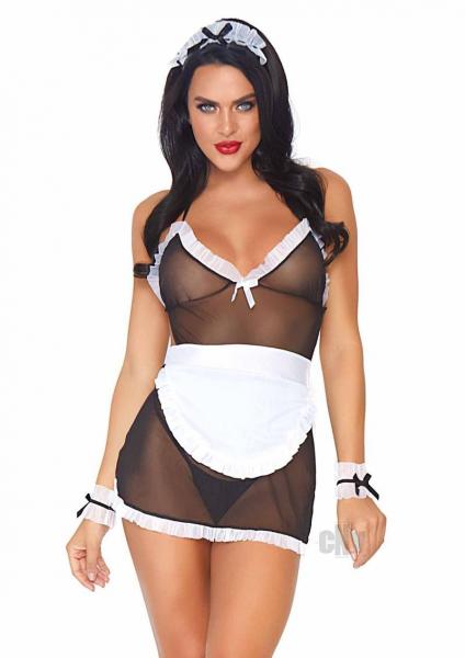 Seductive French Maid 4pc Black/white