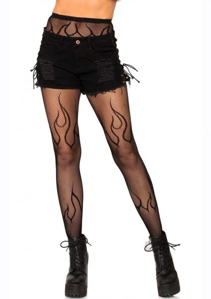 Flame Net Tights Os Black