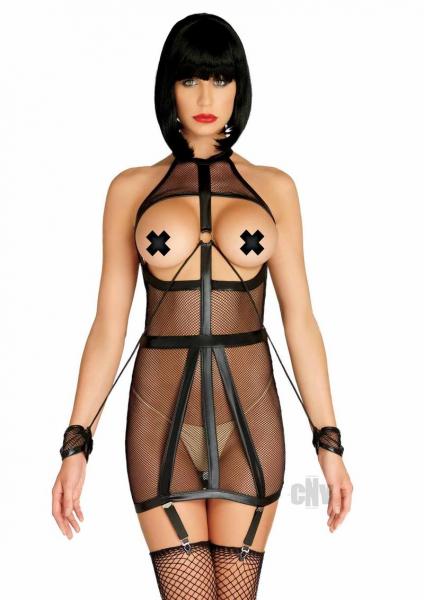 Wet Look Fishnet Kit M/l Black